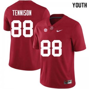 NCAA Youth Alabama Crimson Tide #88 Major Tennison Stitched College Nike Authentic Crimson Football Jersey SF17T17XE